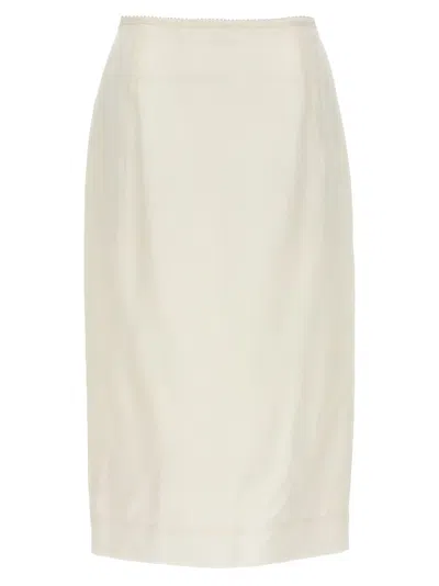 N°21 Silk Longuette Skirt Skirts White