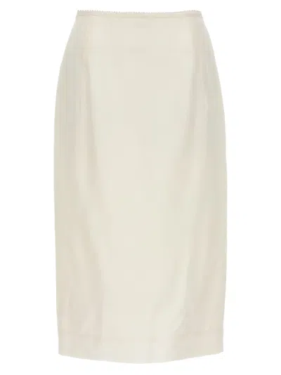 N°21 Silk Longuette Skirt Skirts White