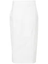 N°21 Woman Midi Skirt White Size 6 Silk In 1105 Ecru`