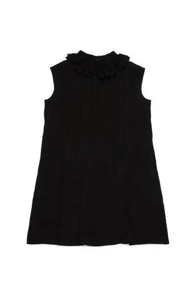 N°21 Kids' Sleeveless Crepe Dress In Black