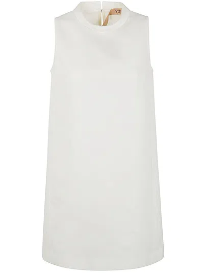 N°21 Round-necked Vest Dress In White