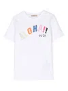 N°21 Slogan-appliqué Logo-print T-shirt In White