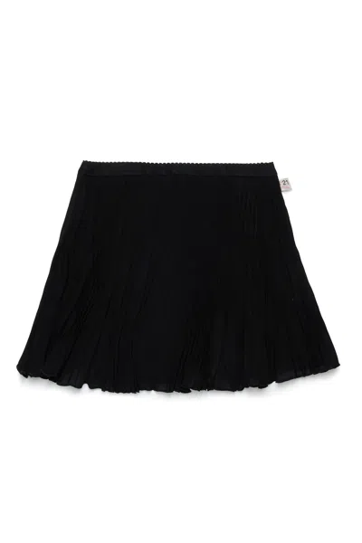 N°21 Kids' Soleil Pleated Crepe Skirt In Black