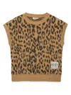 N°21 Leopard Jacquard Vest In Maculato