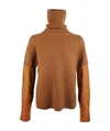 N°21 Stitched High-necked Sweater In Brown