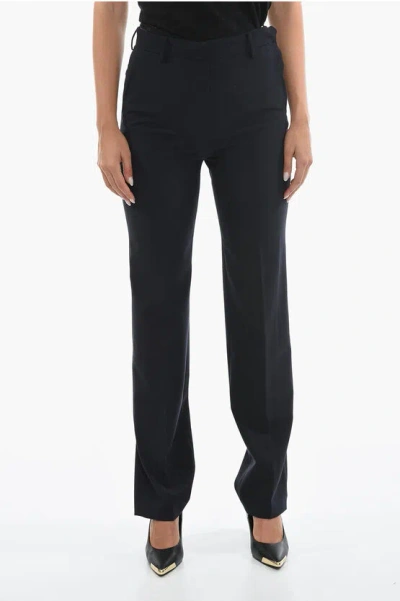 N°21 Straight Fit Tailored Pants With Flush Pockets In Black
