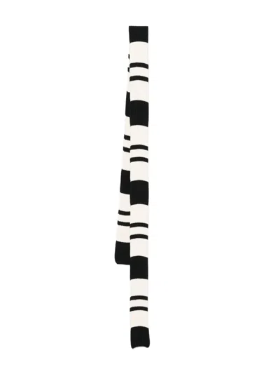 N°21 Cotton Knit Scarf In Black