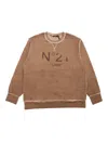 N°21 Logo-print Cotton Sweatshirt In Brown