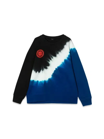 N°21 Kids' Sweatshirt Over Tye & Die In Blue