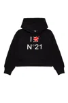 N°21 Logo-print Hoodie In Black
