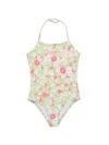 N°21 Floral One-piece Swimsuit In Green