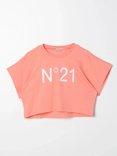 N°21 Kids' T恤 N° 21 儿童 颜色 粉末色 In Blush Pink