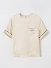 N°21 Satin Branded Shirt In Champagne