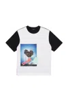 N°21 T-shirt Con Stampa Postcard In Black