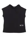 N°21 T-shirt Smanicata Con Nodo In Black