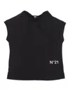 N°21 T-shirt Smanicata Con Nodo In Black