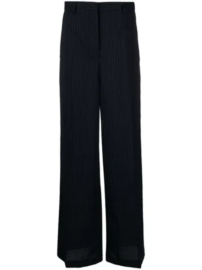 N°21 Tailored Pinstripe-pattern Trousers In Black