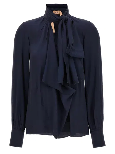 N°21 Draping Blouse In Blue