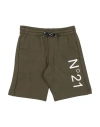 N°21 Toddler Boy Shorts & Bermuda Shorts Military Green Size 6 Cotton In Green