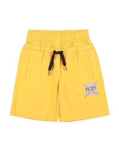 N°21 Babies' Toddler Boy Shorts & Bermuda Shorts Yellow Size 6 Cotton