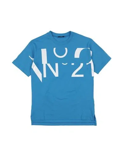 N°21 Babies' Toddler Boy T-shirt Azure Size 6 Cotton In Blue
