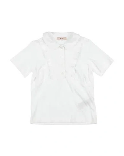 N°21 Babies' Toddler Girl Polo Shirt White Size 6 Cotton