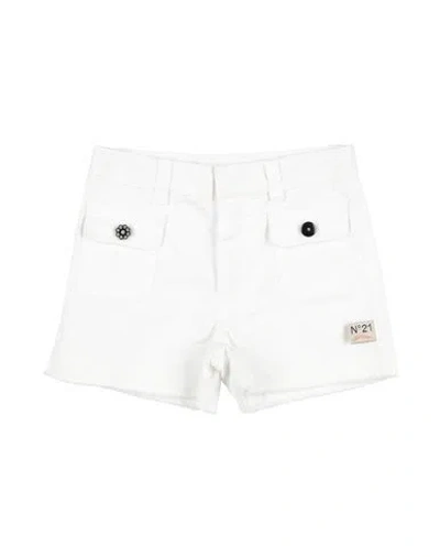 N°21 Babies' Toddler Girl Shorts & Bermuda Shorts White Size 6 Cotton, Elastane