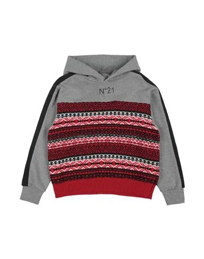 N°21 Babies' Toddler Girl Sweater Grey Size 6 Acrylic, Wool, Cotton, Elastane, Polyester