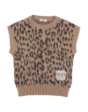 N°21 Toddler Girl Sweater Light Brown Size 6 Acrylic, Wool, Alpaca Wool