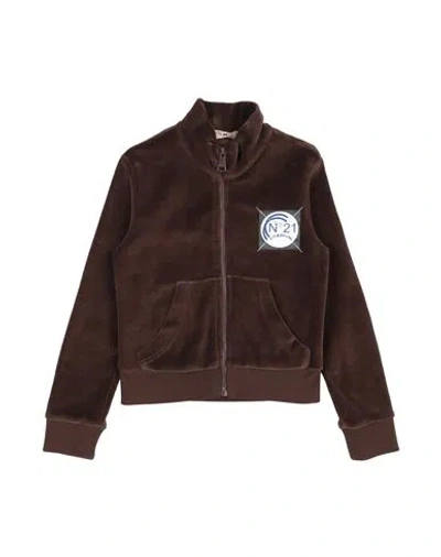 N°21 Babies' Toddler Girl Sweatshirt Brown Size 6 Cotton, Polyester