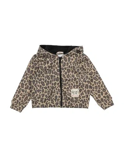 N°21 Babies' Toddler Girl Sweatshirt Light Brown Size 6 Cotton