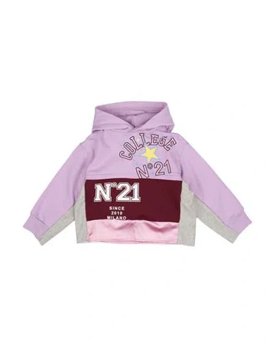 N°21 Babies' Toddler Girl Sweatshirt Light Purple Size 6 Cotton, Polyester, Elastane