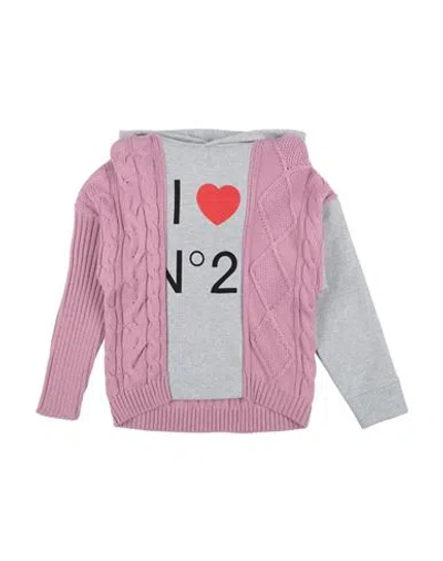 N°21 Babies' Toddler Girl Sweatshirt Pastel Pink Size 4 Wool, Nylon, Cotton