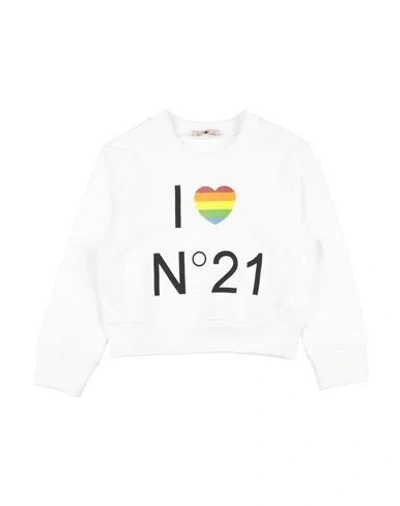 N°21 Babies' Toddler Girl Sweatshirt White Size 6 Cotton