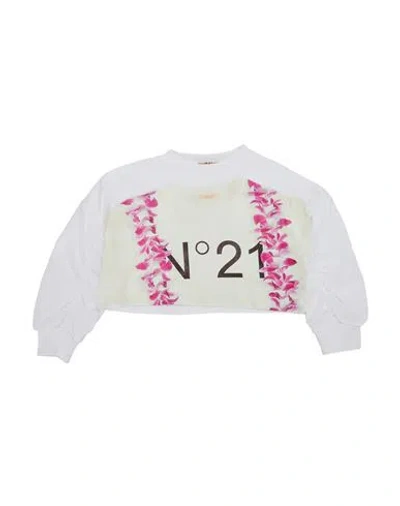 N°21 Babies' Toddler Girl Sweatshirt White Size 6 Cotton