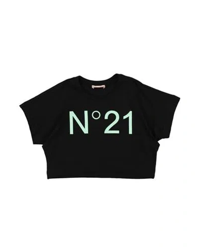 N°21 Babies' Toddler Girl T-shirt Black Size 4 Cotton