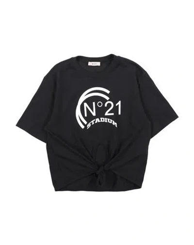 N°21 Babies' Toddler Girl T-shirt Black Size 6 Cotton