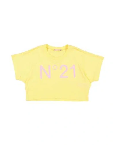 N°21 Babies' Toddler Girl T-shirt Light Yellow Size 6 Cotton