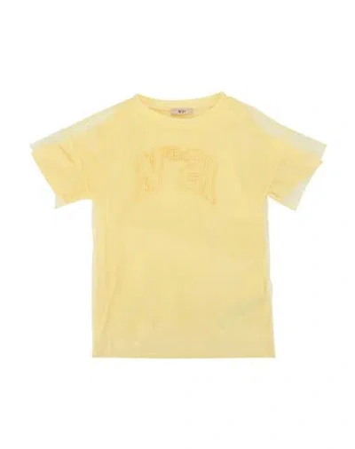 N°21 Babies' Toddler Girl T-shirt Light Yellow Size 4 Polyamide, Viscose