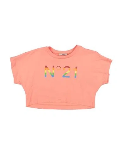 N°21 Babies' Toddler Girl T-shirt Salmon Pink Size 6 Cotton