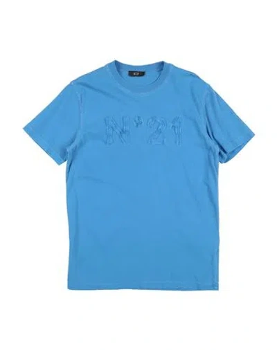 N°21 Babies' Toddler T-shirt Azure Size 6 Cotton In Blue