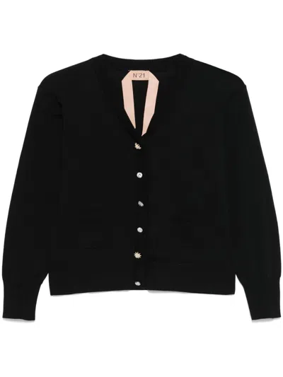 N°21 V-neck Cardigan In Black