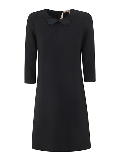 N°21 Three Quarter Sleeve Mini Dress In Black
