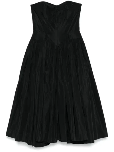 N°21 Voluminous Midi Dress In Black  