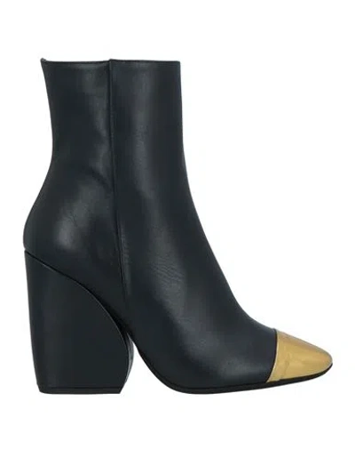 N°21 Leather Ankle Boots In Gold