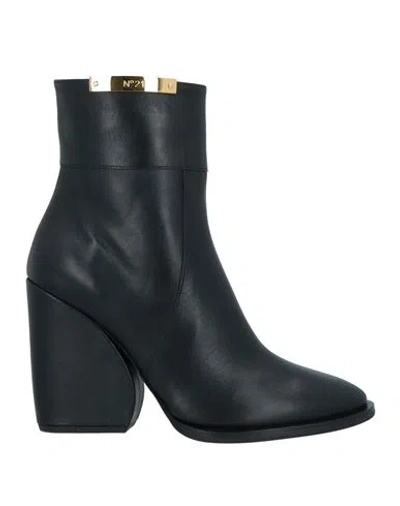 N°21 Woman Ankle Boots Black Size 8 Leather