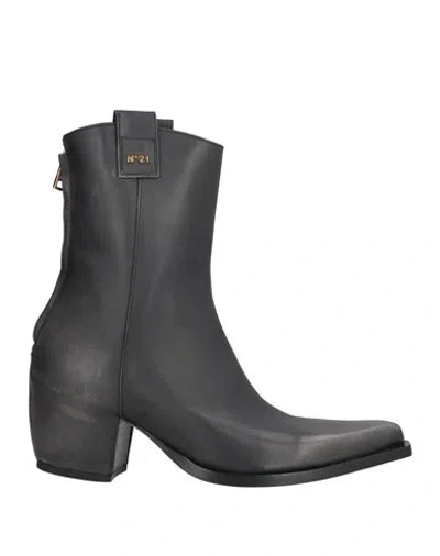 N°21 Woman Ankle Boots Steel Grey Size 11 Leather