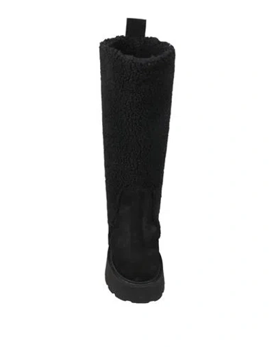 N°21 Woman Boot Black Size 8 Leather, Textile Fibers