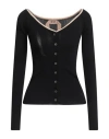 N°21 Woman Cardigan Black Size 6 Viscose, Polyamide In Black