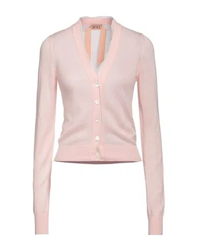 N°21 Woman Cardigan Pink Size 10 Cotton
